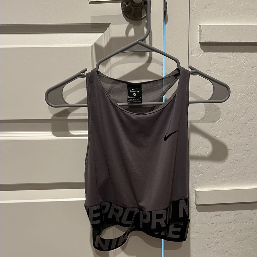 Nike Charcoal Tank Top with Black Accents